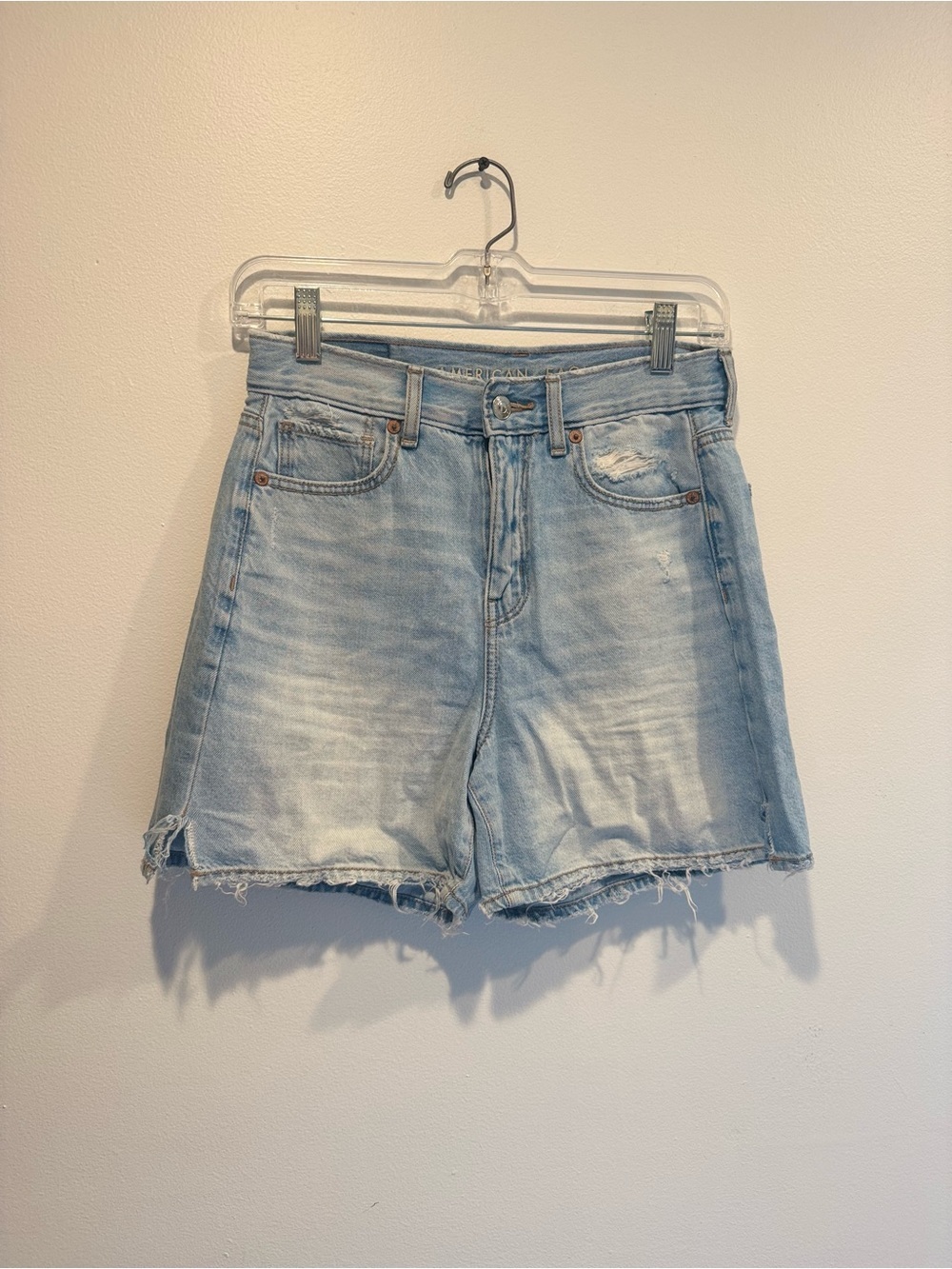 American Eagle Light Wash Denim Cutoff Shorts